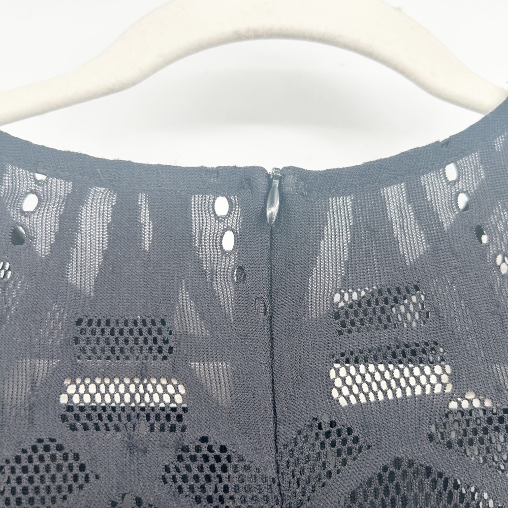Marciano Womens Black Lace Illusion Geometric Goth Glam Y2K Maxi‎ Dress Size M - Picture 7 of 8